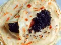 open picture: «Fritters with caviar»