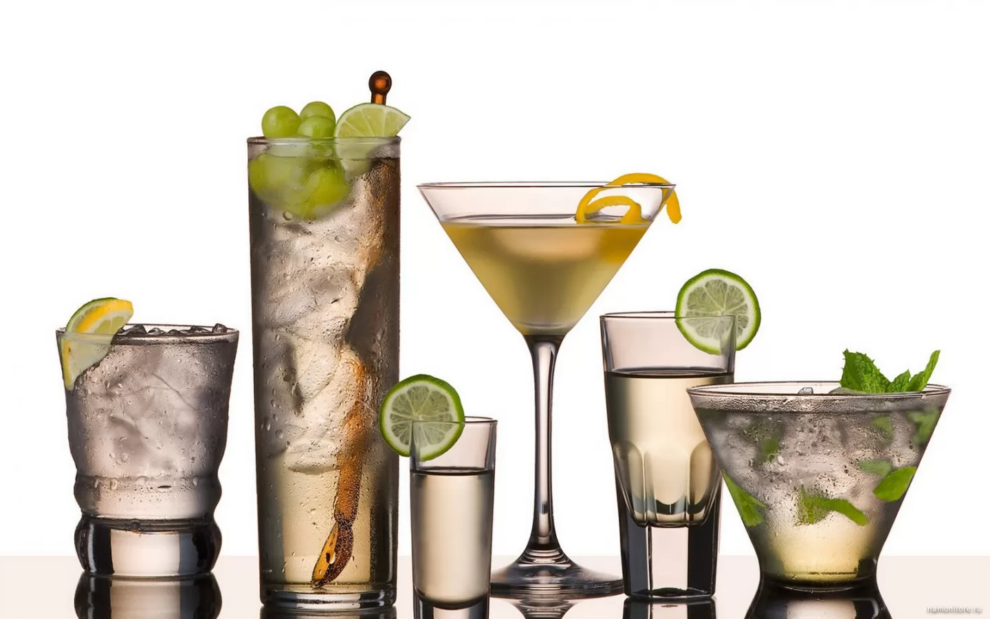 Cocktails, clipart, drinks, white x