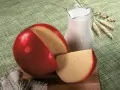 обои для рабочего стола: «Сыр и молоко»