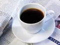 обои для рабочего стола: «Свежая пресса и крепкий кофе»