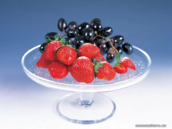 Vase with berries, Meal, food, fruits