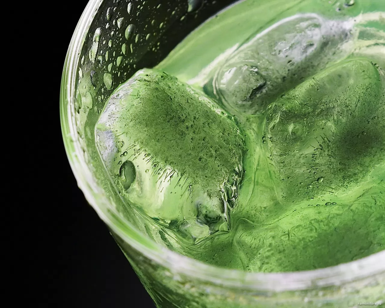 Зелёный лед, зеленое, напитки х