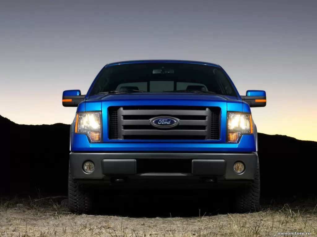 Ford F-150 спереди, Ford, автомобили, пикап, синее, техника х