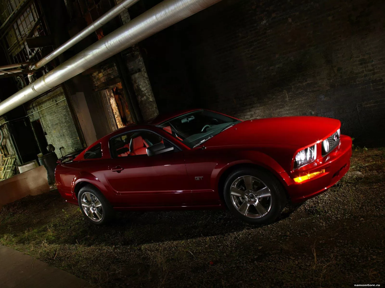 Ford Mustang-2005, Ford, автомобили, красное, техника х