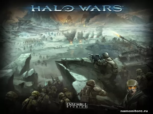 Halo Wars. Defence by height special troops in rocks, Computer Games