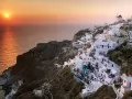 open picture: «Greece, a sunset on Santorini»