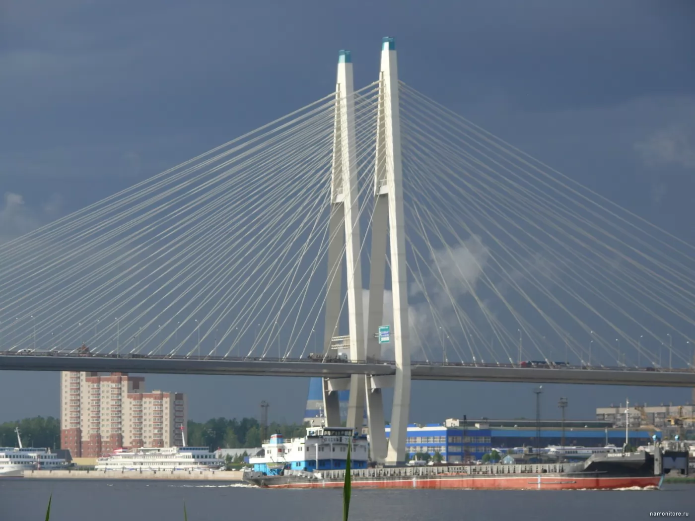 Вантовый мост Рыбацкое Санкт-Петербург