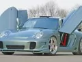 обои для рабочего стола: «Hamann Porsche 911 GT3 San Diego Express с открытыми вверх дверями»