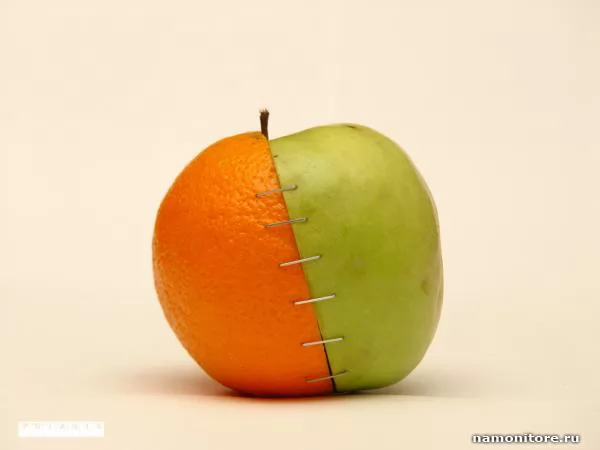 Apple vs an orange, Humour