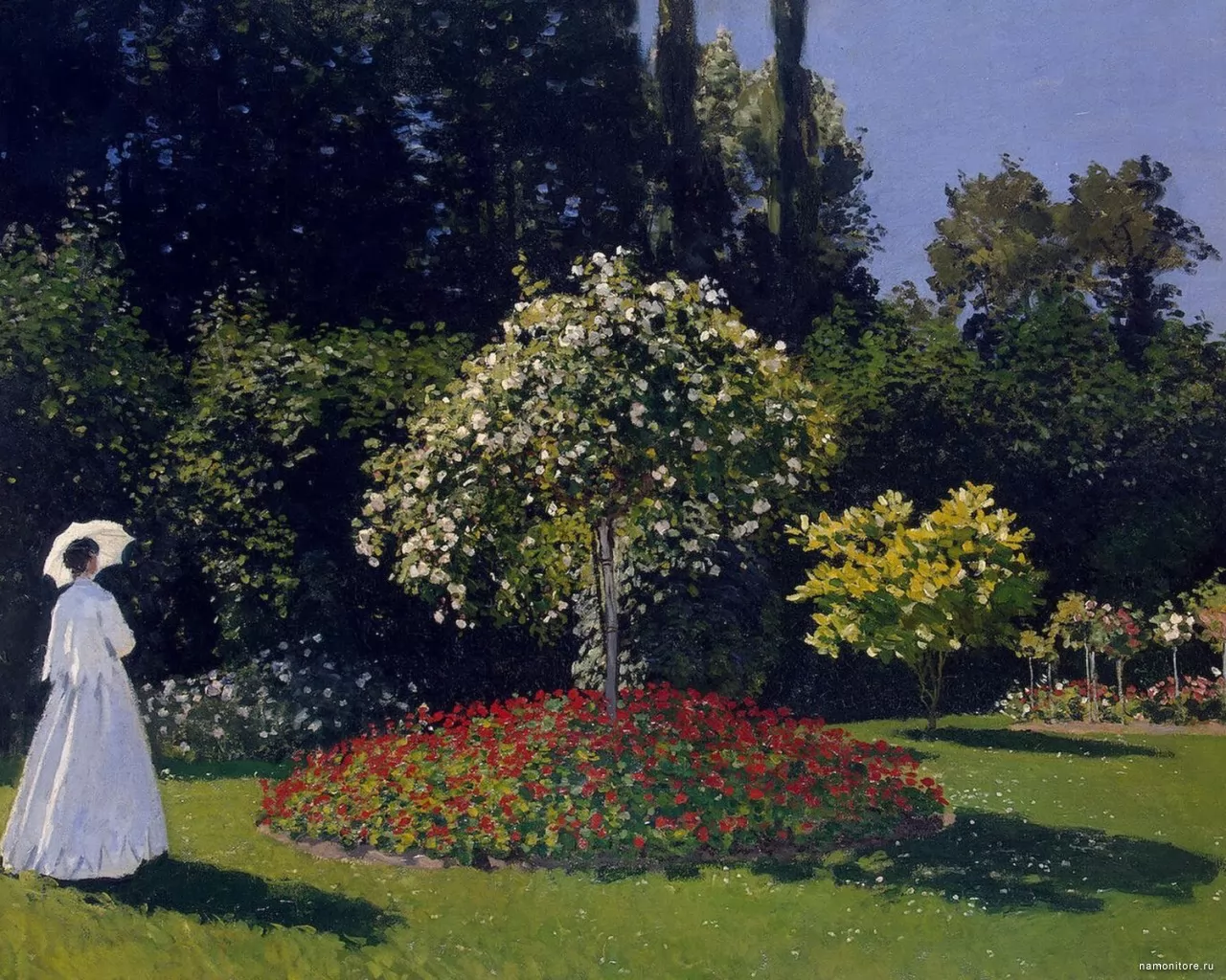 Woman in the Garden, Claude Monet, , , ,  