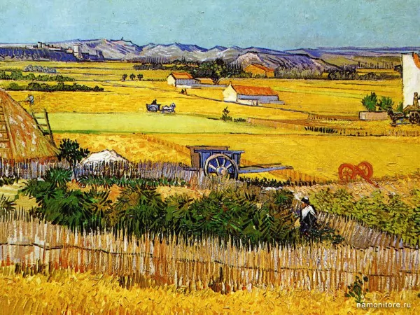 Harvest, 1888, Vincent van Gogh, Art