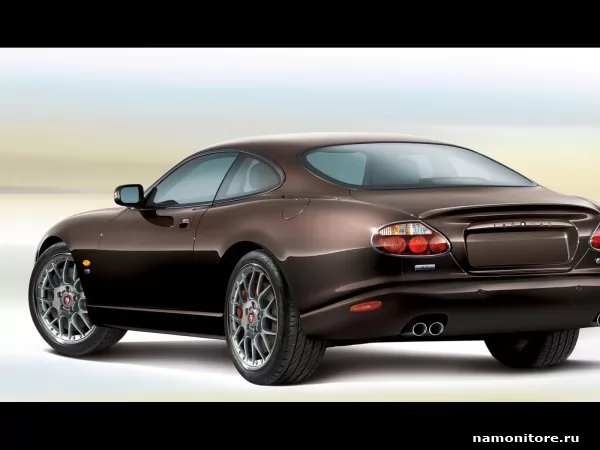 Black Jaguar Xk-Victory-Edition behind in a half-turn, Jaguar