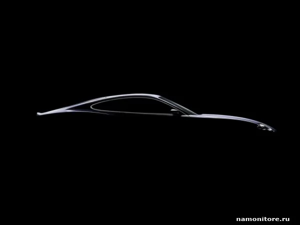 Контур Jaguar Advanced-Lightweight-Coupe-Concept на чёрном фоне, Jaguar