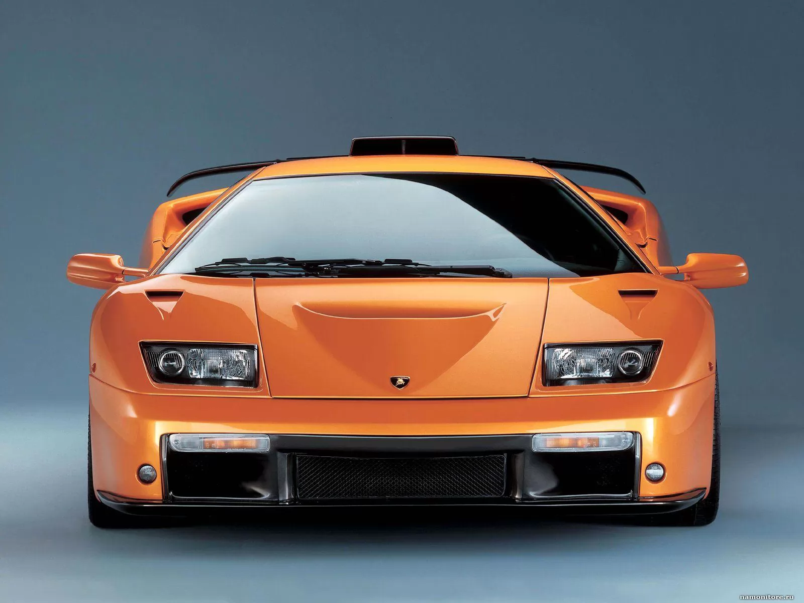 Оранжевая Lamborghini Diablo спереди, Lamborghini, автомобили, оранжевое,  техника х - Обои для рабочего стола