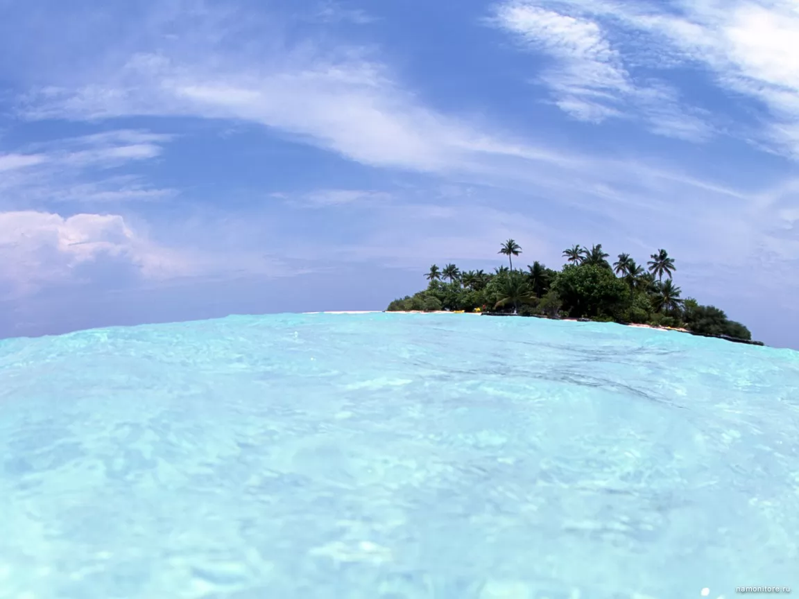 Island, best, dark blue, island, landscapes, nature, palm trees, sea, tropics x