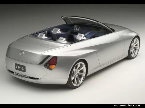 Серебристый кабриолет Lexus Lf-C-Concept, Lexus