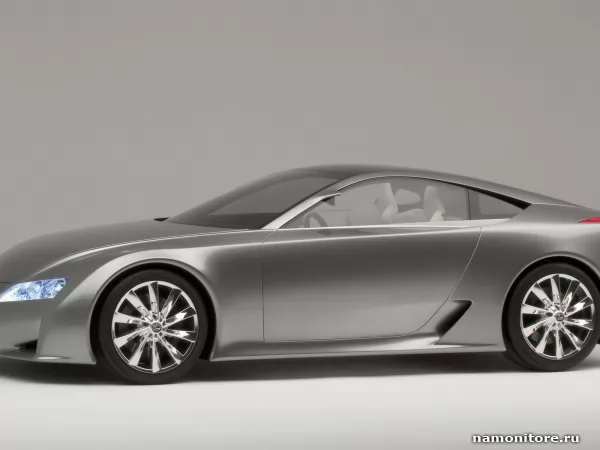 grey-silvery Lexus Lf-A-Concept sideways, Lexus