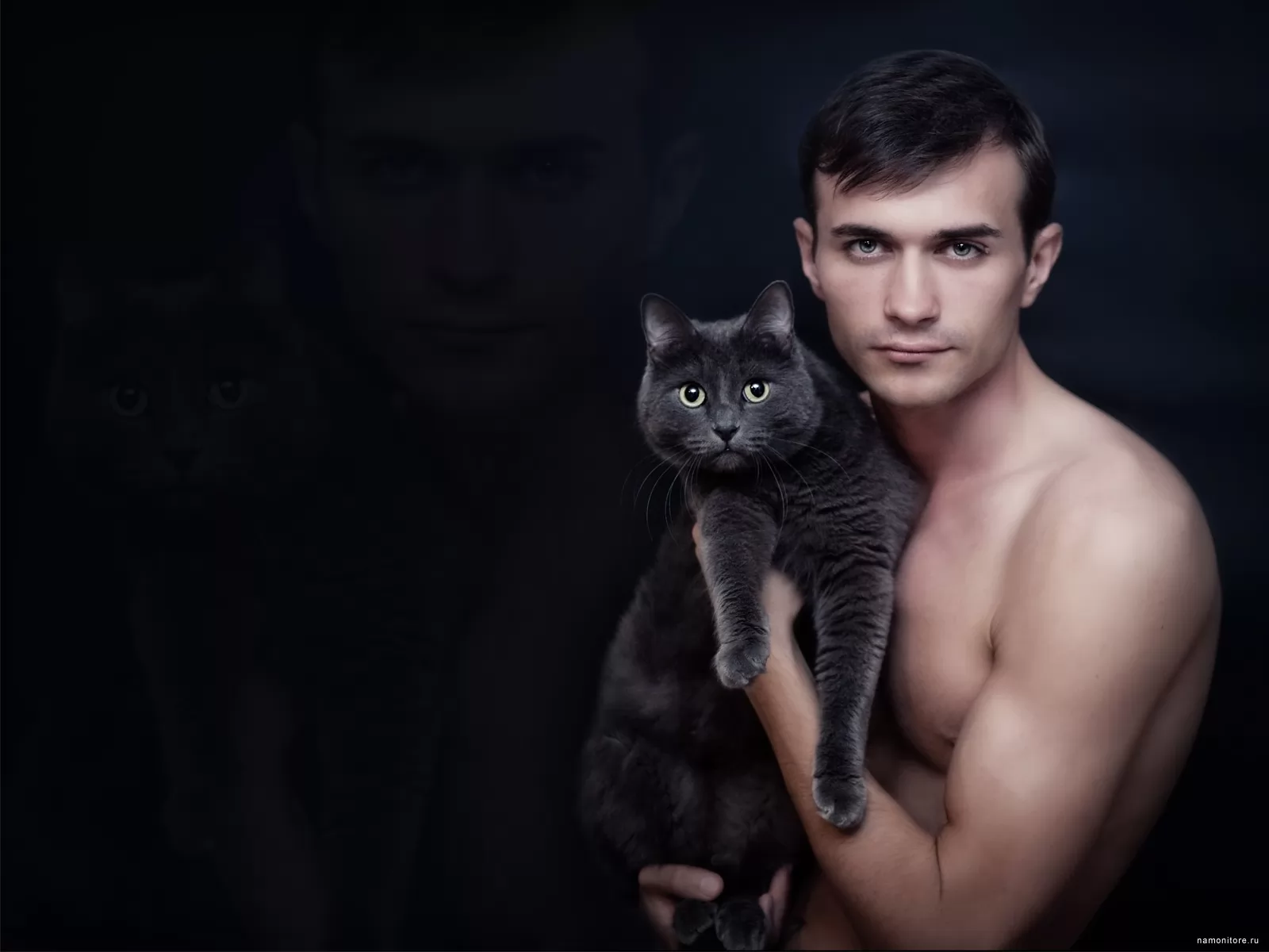 Мужчина киса. Парень с кошкой. Красивый парень с котом. Мужчина с котиком. Фотосессия с котом.
