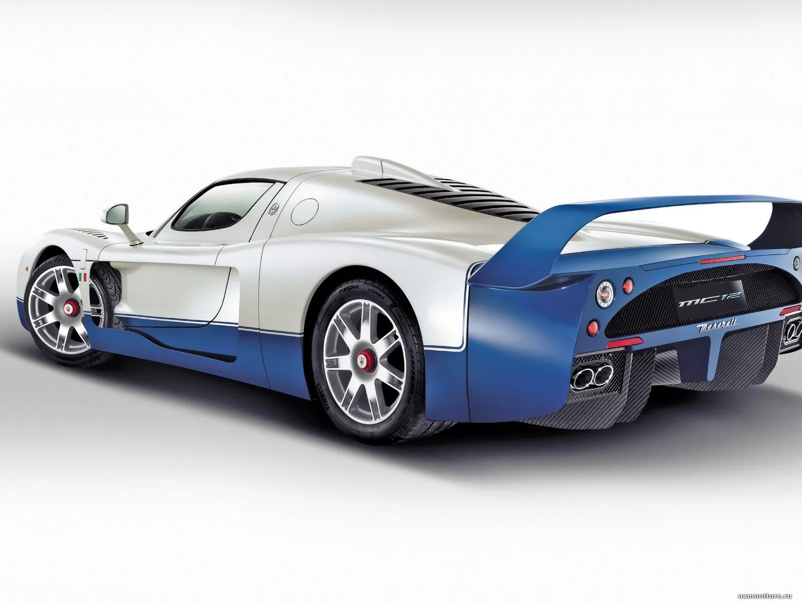 Maserati Mc12 - бело-синий спортивный автомобиль, Maserati, автомобили,  белое, серебристое, спорткар, техника х - Обои для рабочего стола