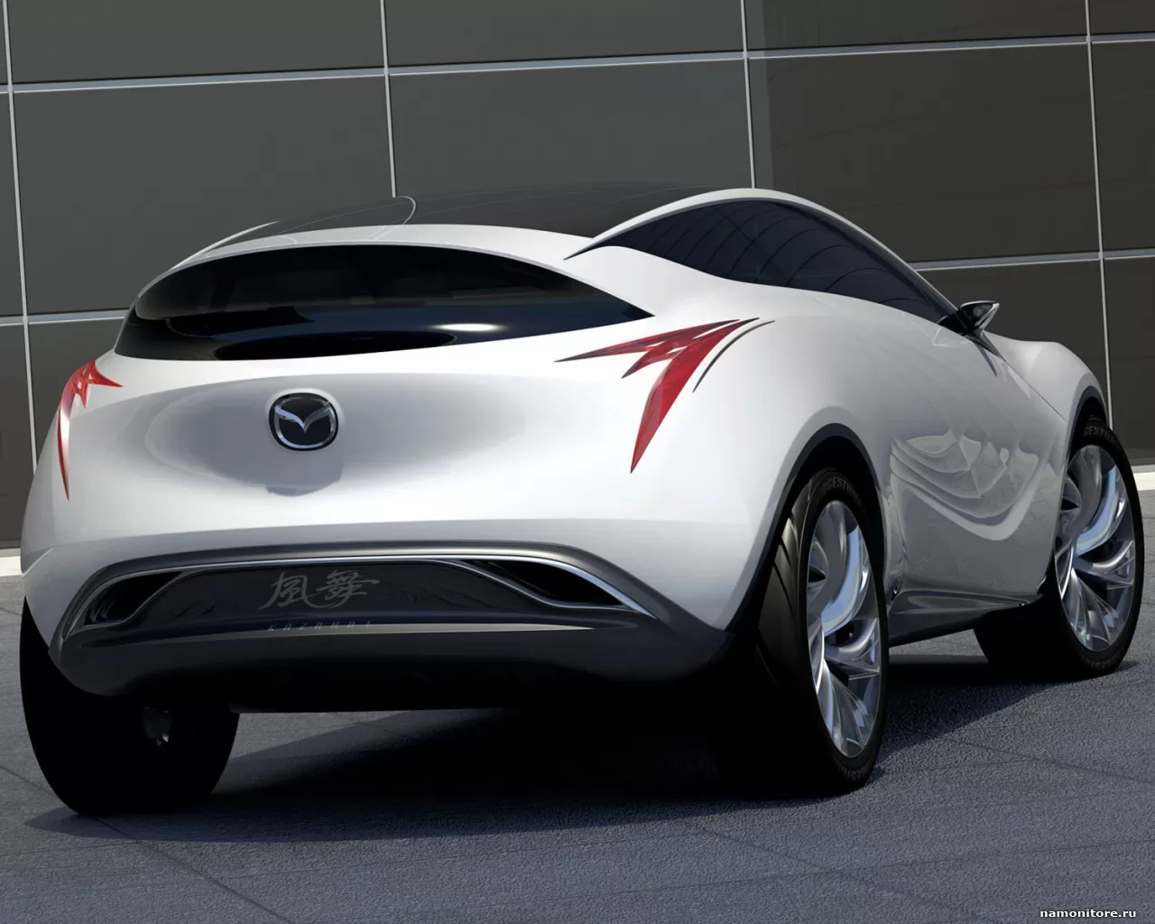 Mazda Kazamai Concept, 3D, Mazda, автомобили, концепт, рисованное, серебристое, техника х