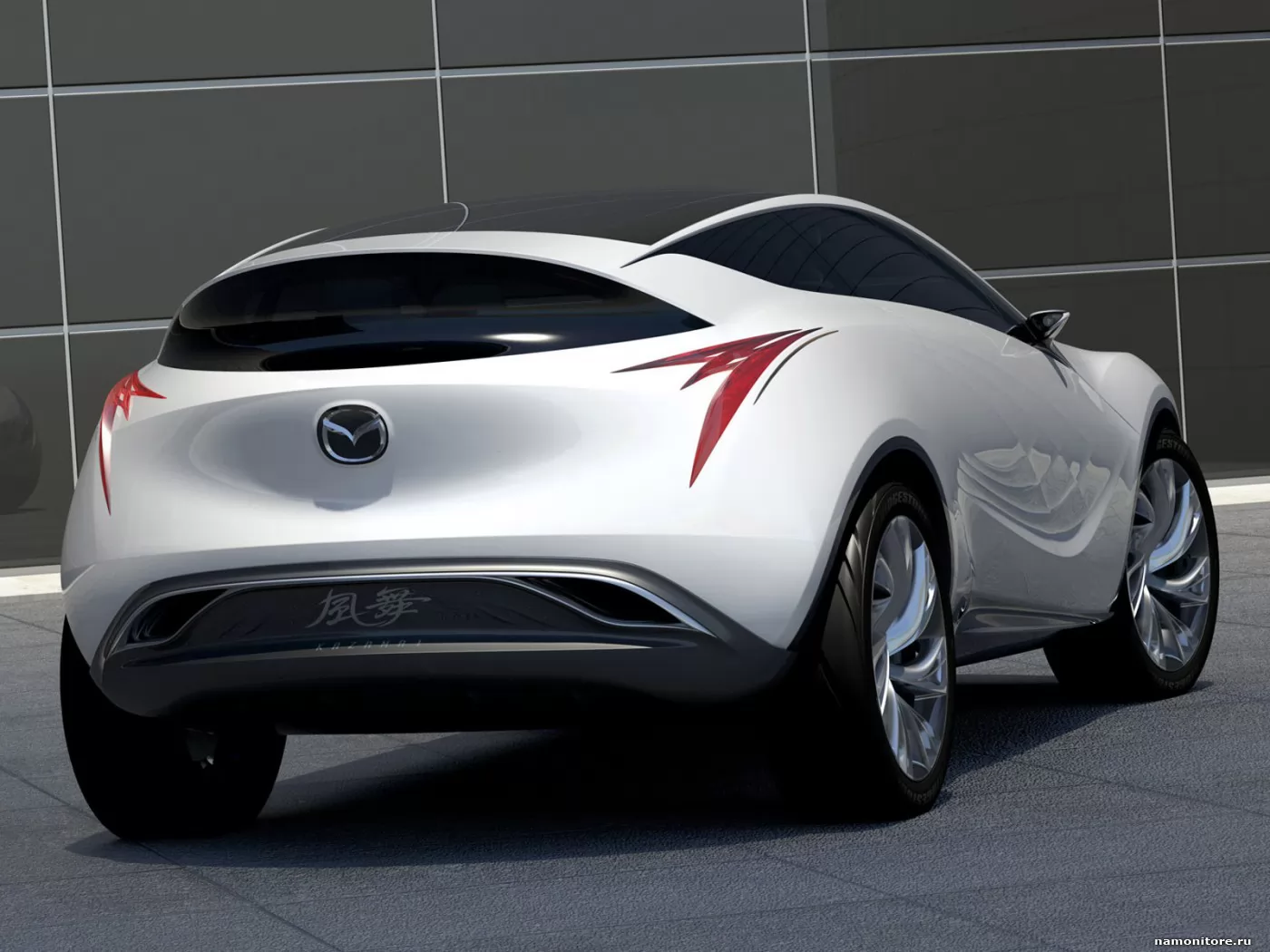Mazda Kazamai Concept, 3D, Mazda, автомобили, концепт, рисованное, серебристое, техника х