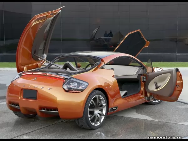 Оранжевый Mitsubishi Eclipse-Concept-E, Mitsubishi