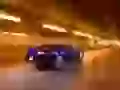 Ford Mustang on night road