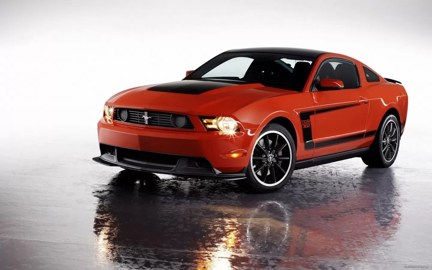Ford Mustang Boss 302, Ford, Mustang, автомобили, лучшее, оранжевое, техника х