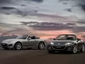Two Mazdas MX-5 with open top