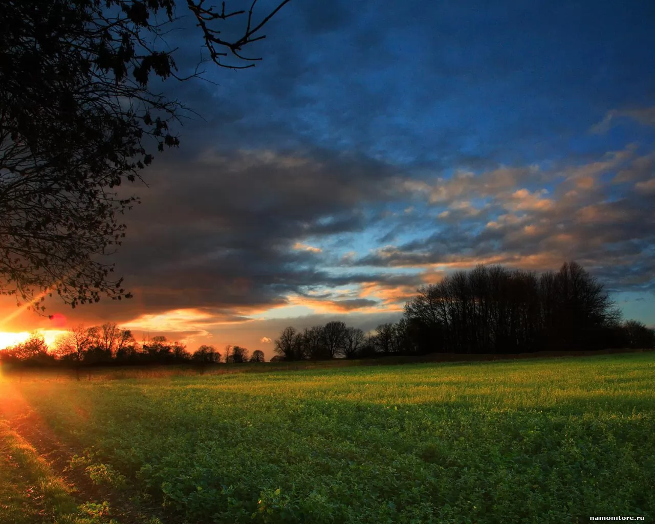 . Sunset Near Oxted, Surrey, , , ,  
