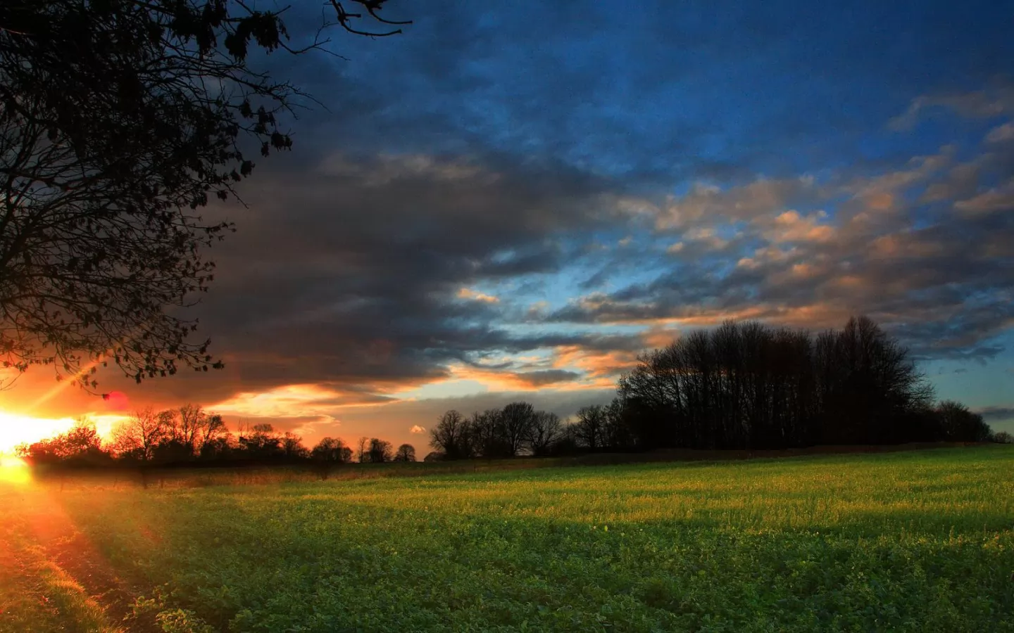 . Sunset Near Oxted, Surrey, , , ,  