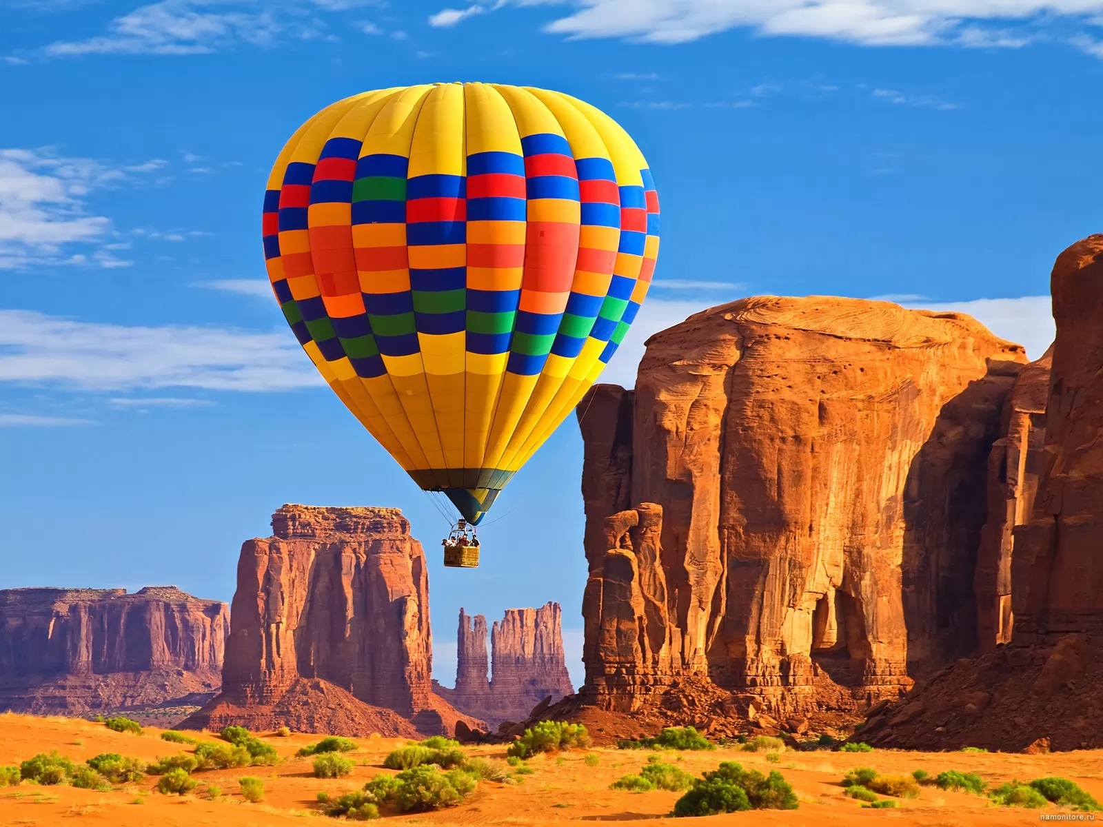 Arizona, the Valley of monuments, America, balloons, canyon, flight, landscapes, nature x