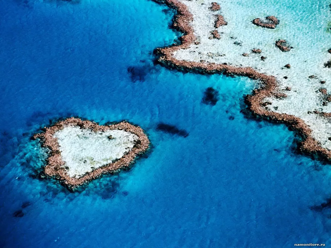 . Aerial of Heart-Shaped Reef, Hardy Reef, , , , , ,  