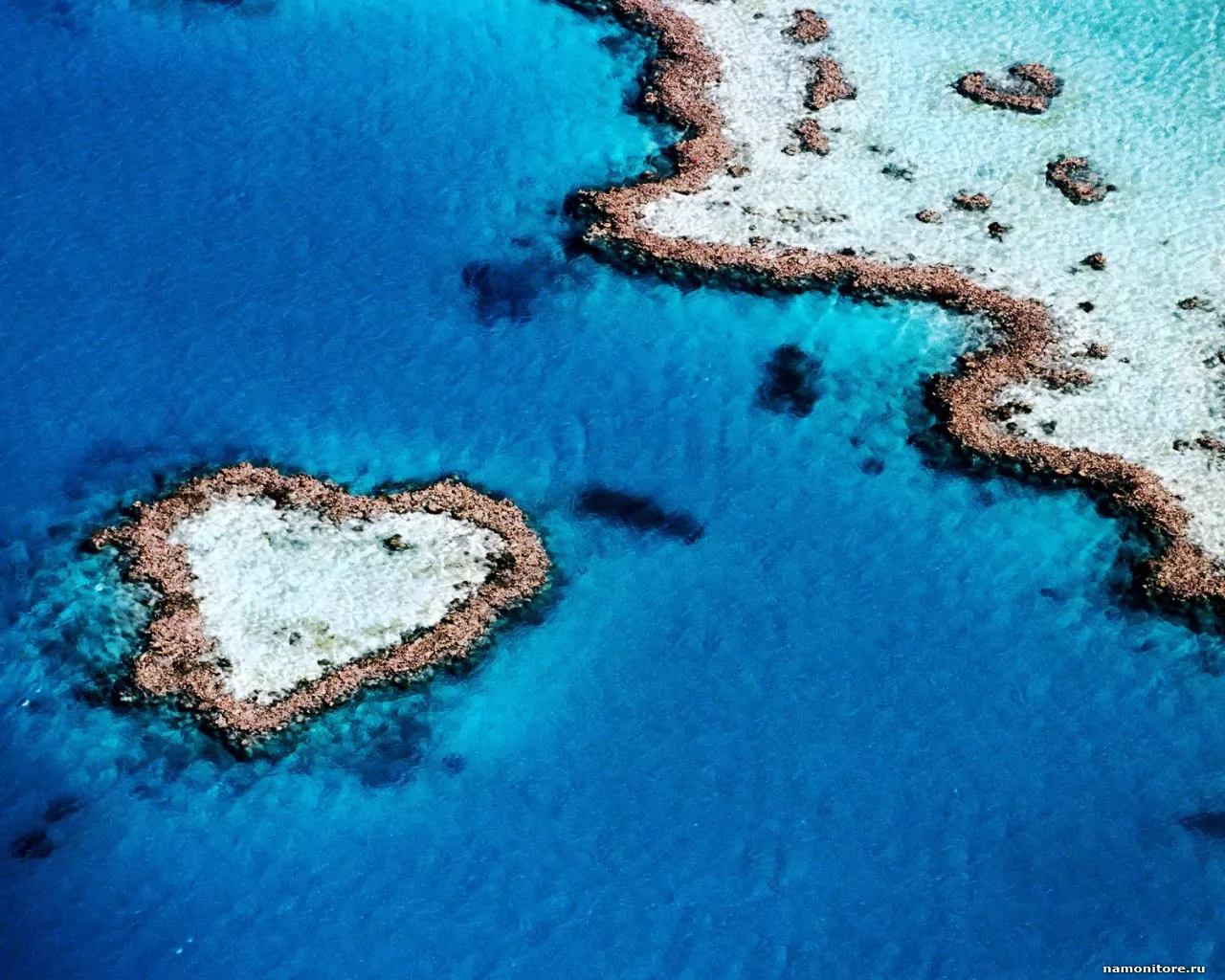 . Aerial of Heart-Shaped Reef, Hardy Reef, , , , , ,  