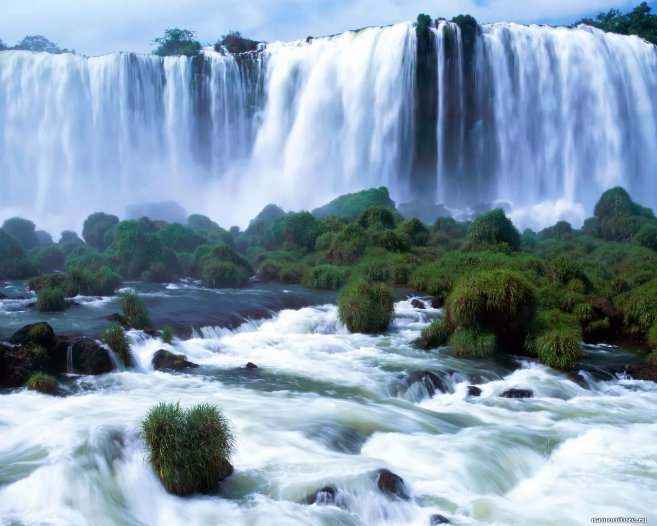 Brazil. Iguassu Falls, Brazil, dark blue, falls, nature x
