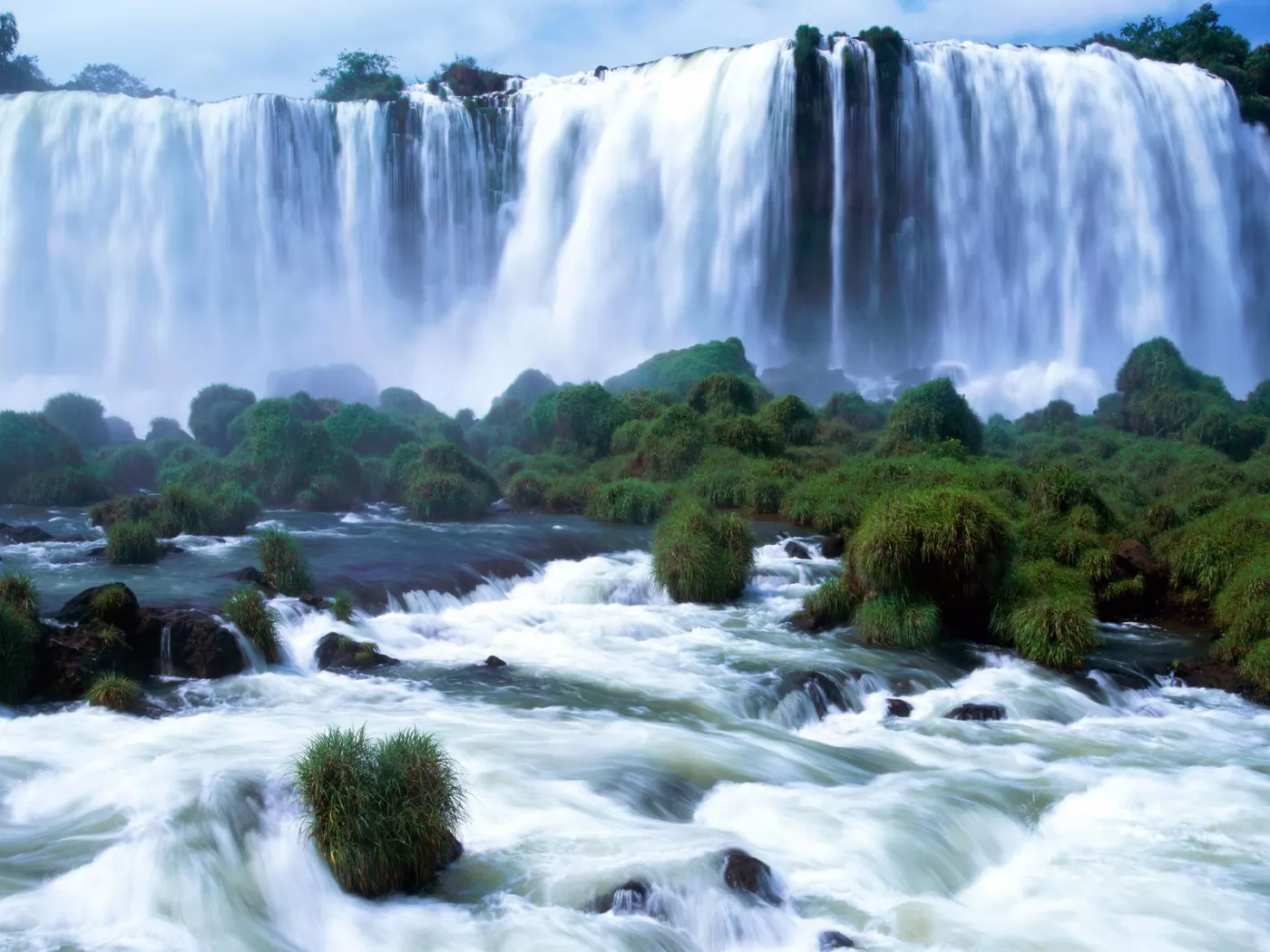 Brazil. Iguassu Falls, Brazil, dark blue, falls, nature x