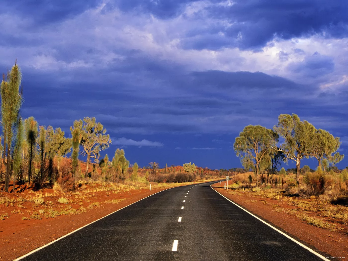 Дорога в Австралии, Австралия, пейзажи, природа, шоссе х