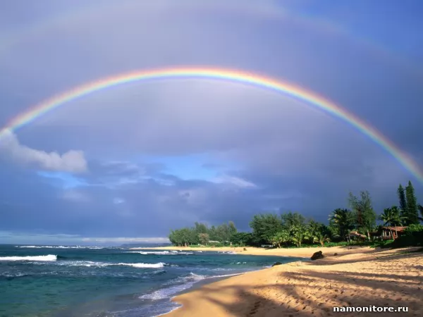 Гавайи. Double Rainbow Over Kauai, Природа