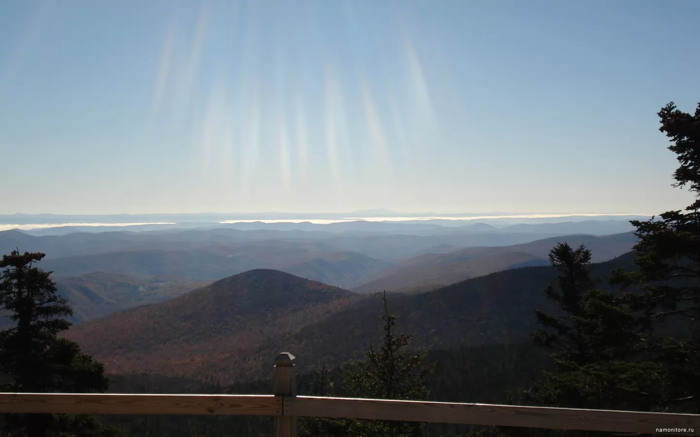 Горы Вермонта, Америка, горы, природа, синее х