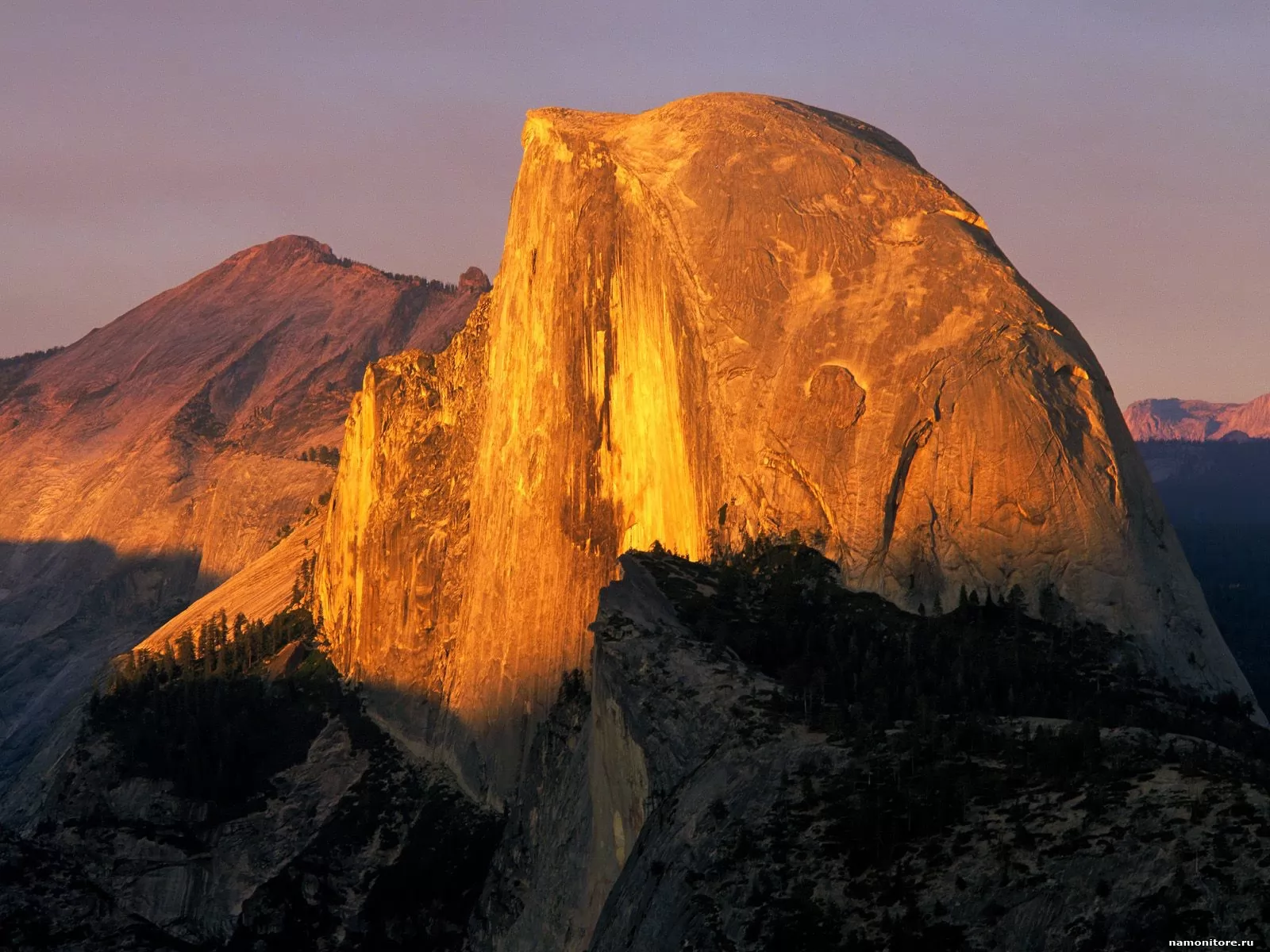 . Sunlit Half Dome From Glacier Point, , ,  