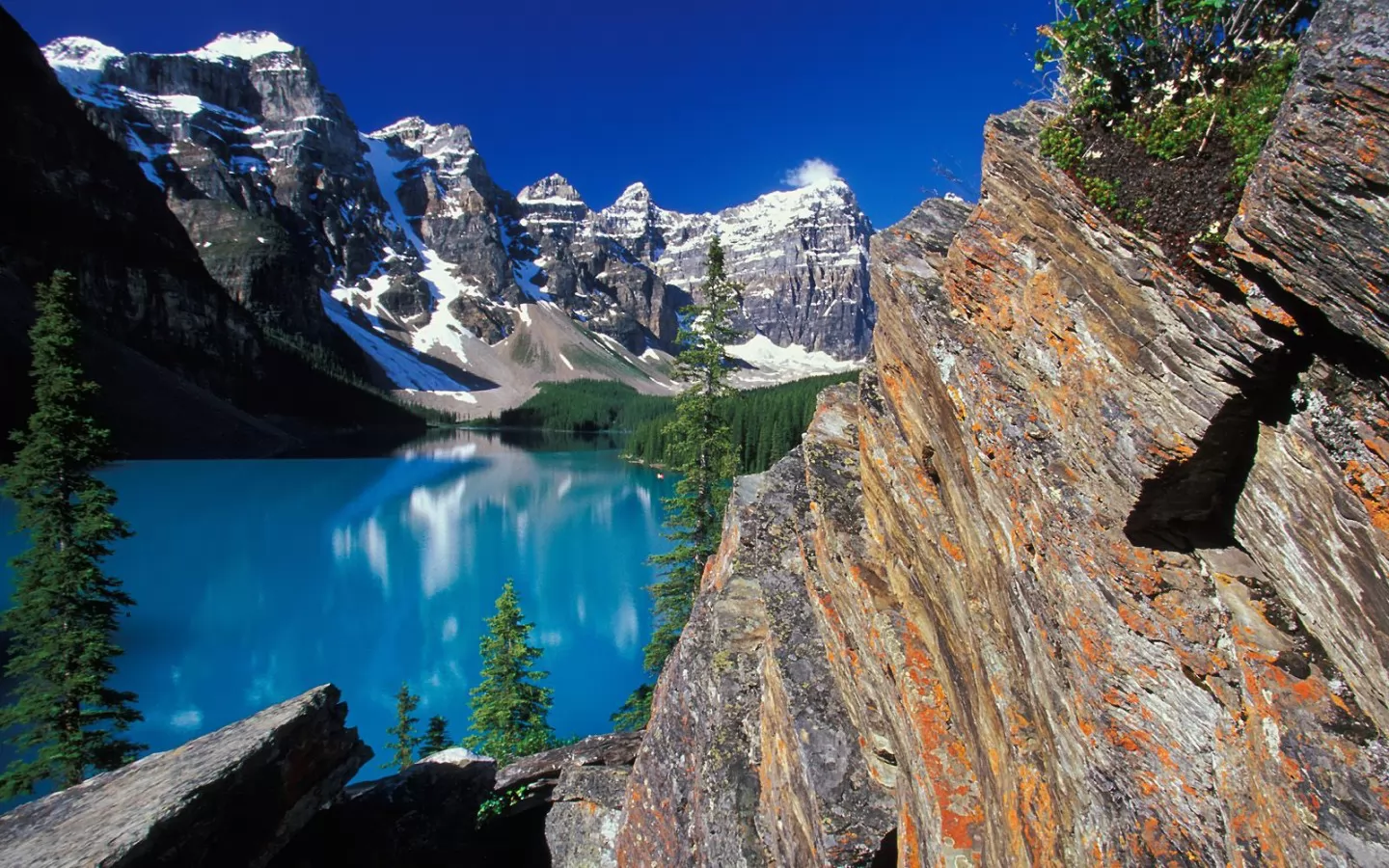 . Moraine Lake and Valley of the Ten Peaks, , ,  