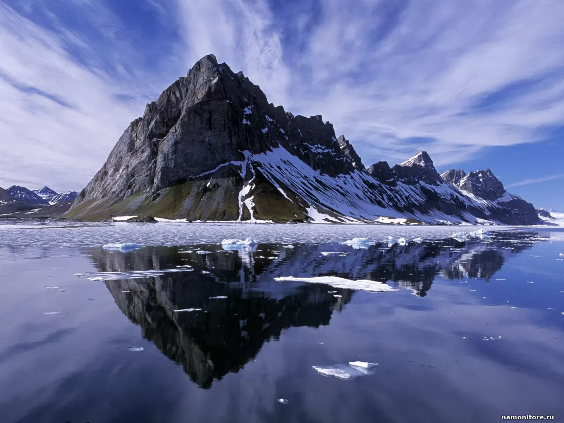 Mountain Reflections, Spitsbergen, , , , ,  
