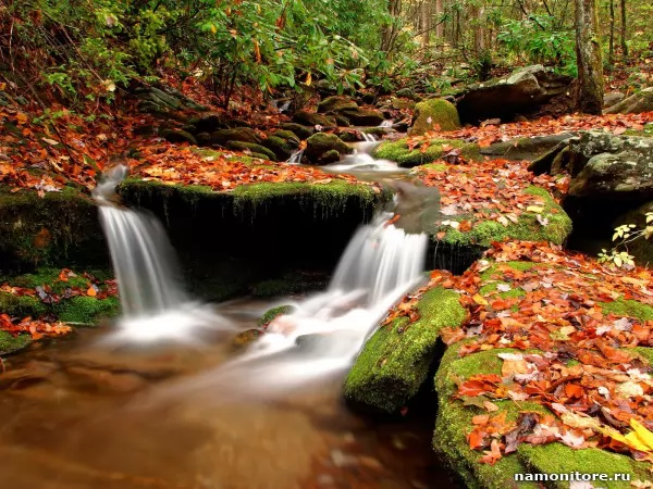 Осенний водопад, Природа