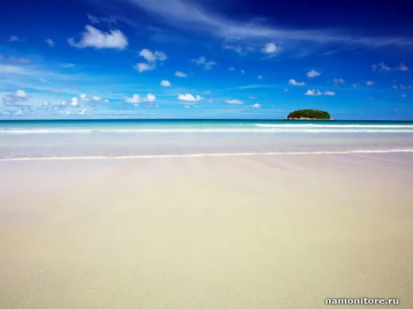 Island at ocean, Nature