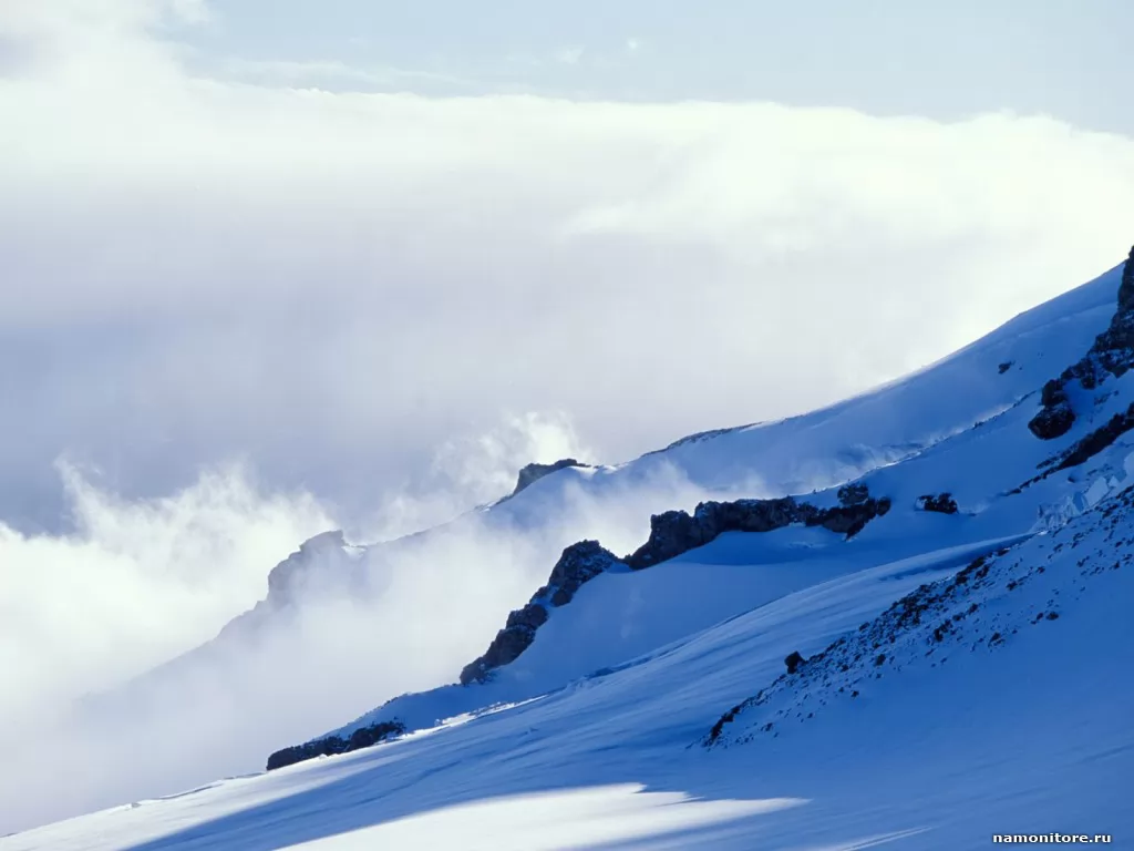 . Nisqually Glacier on Mount Rainier, , , ,  