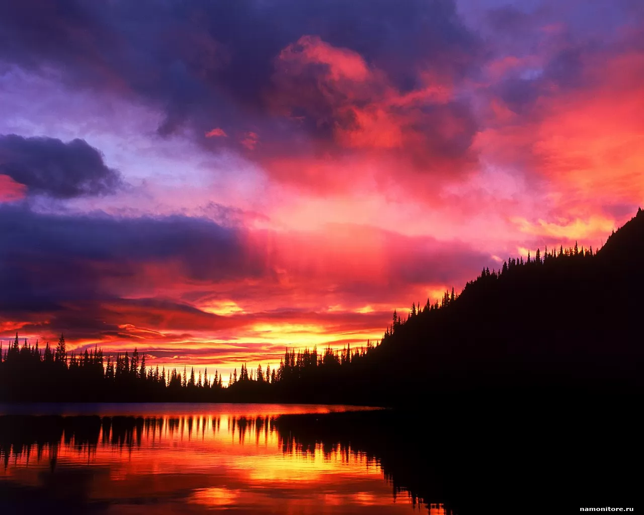 . Reflection Lake at Sunrise, , , , ,  