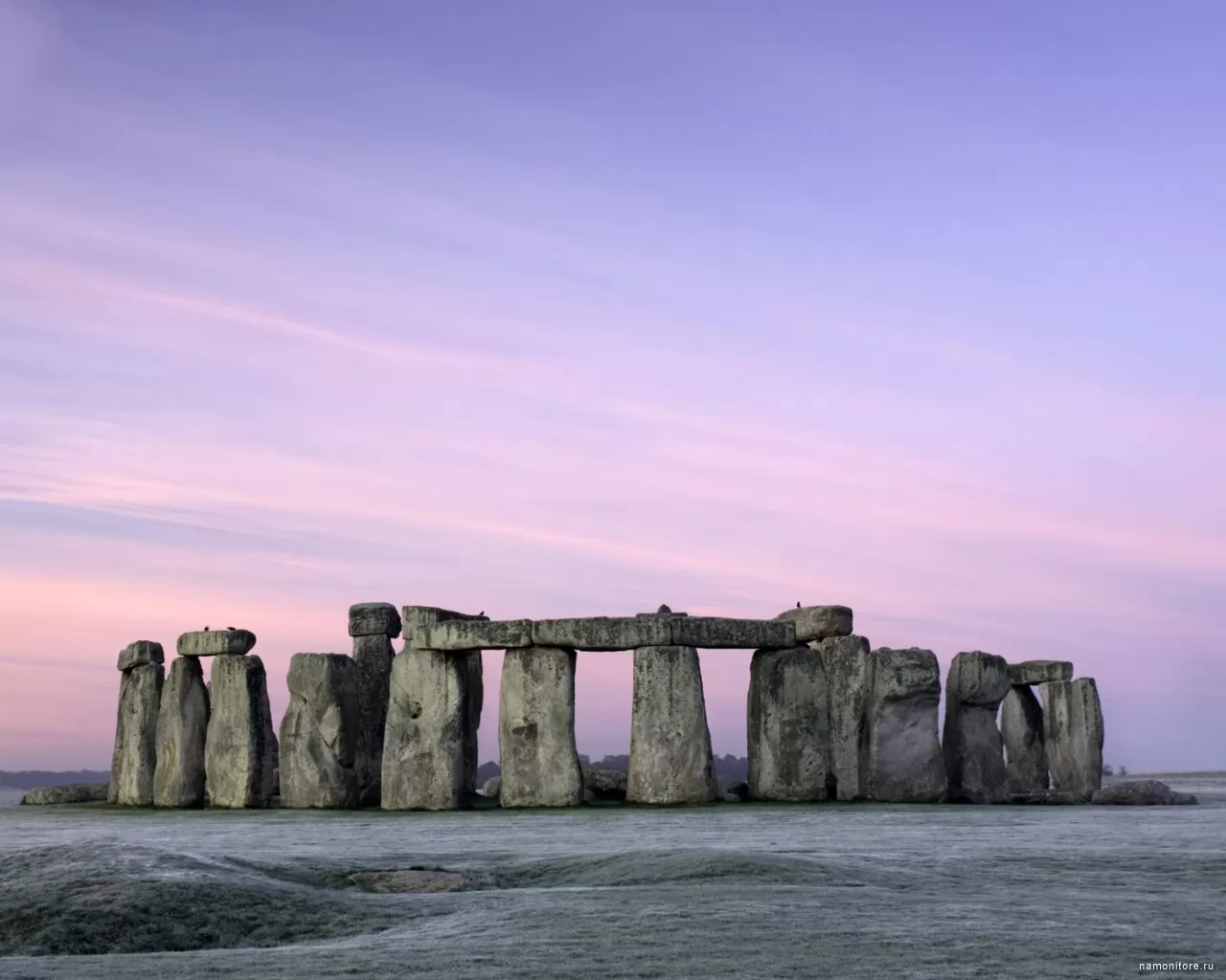 Great Britain, a Stonehendge at a dawn, England, Europe, lilac, nature x