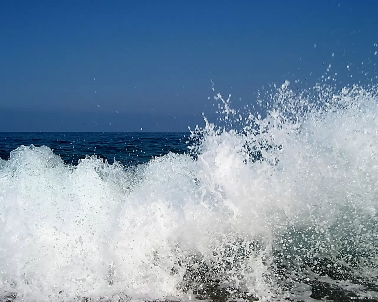 Wave, dark blue, nature, sea, wave x