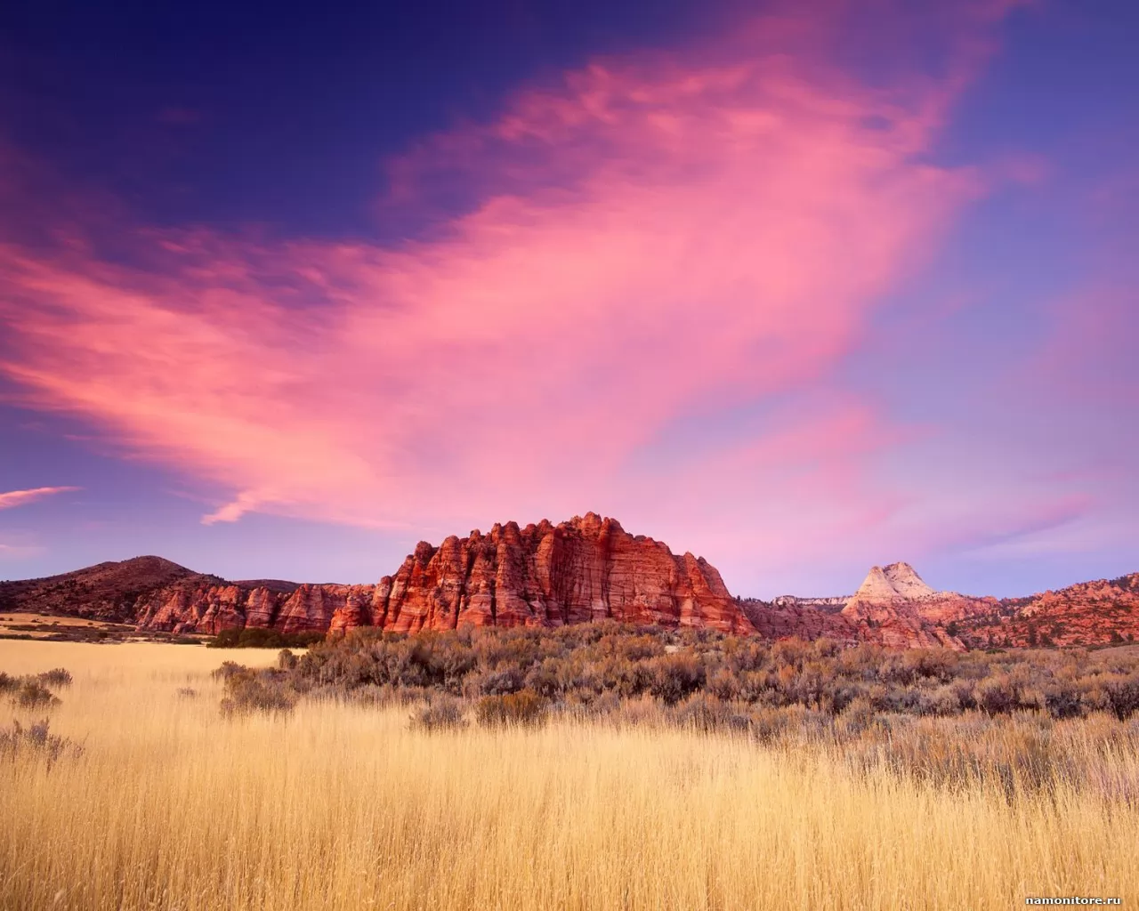 . Sandstone Formations at Sunset, , , ,  