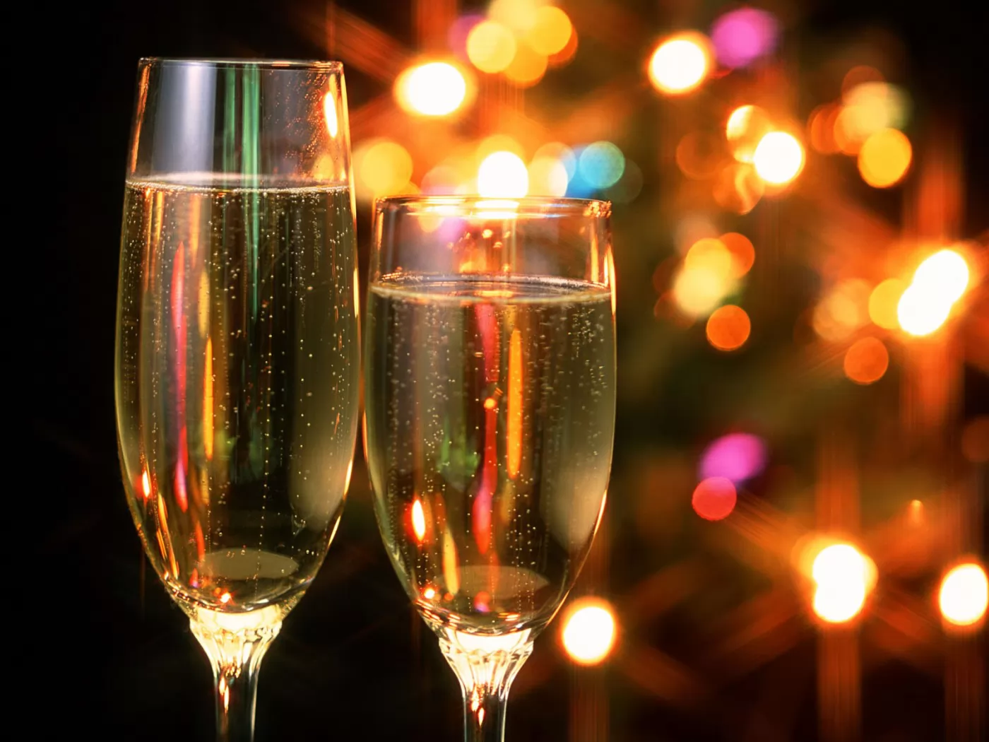 Бокалы с шампанским, золотистое, клипарт, напитки, Новый год, праздники х